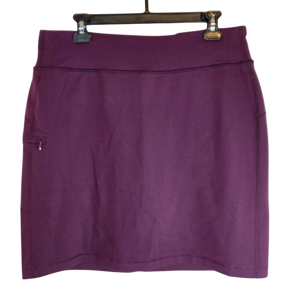 Duluth Trading Co Women's Plum Active Skort Skirt M Built In Shorts Stretch...